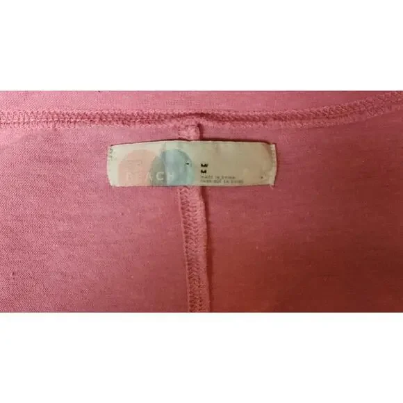 Free People Beach Marlow Pink Cotton Hemp Midi Medium M Cottagecore Boho Dress - Picture 8 of 8